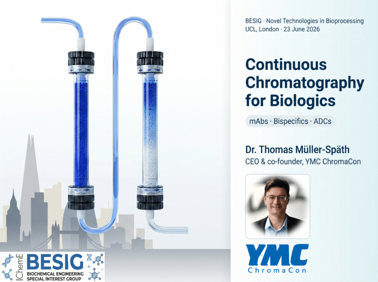 YMC ChromaCon at the BESIG Novel Technologies in Bioprocessing Conference — UCL, London, 23 June